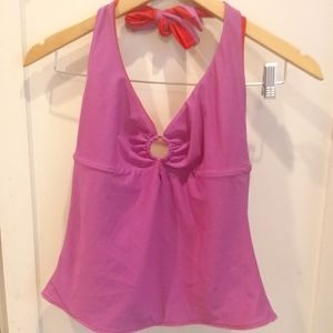 Violet & orange ish swimming top